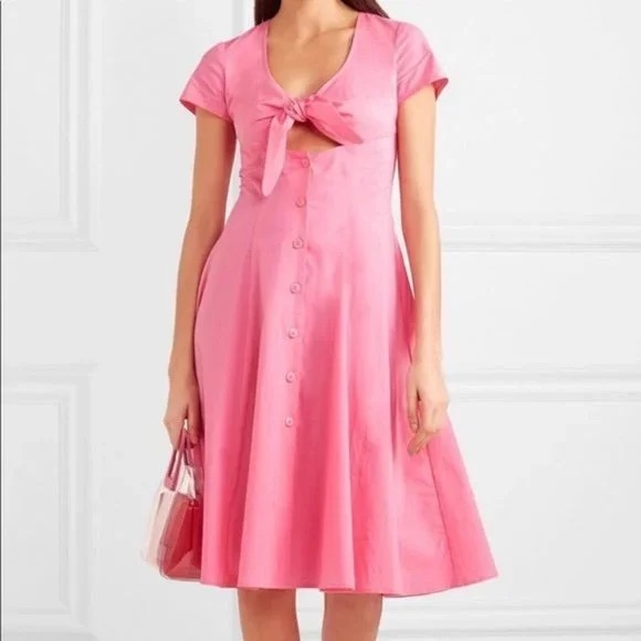 STAUD Dresses & Skirts - ❤️Staud Bow Pink Midi Dress❤️